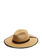 Matchesfashion.com Fil Hats - Batu Tara Pompom Trimmed Straw Hat - Womens - Black Multi