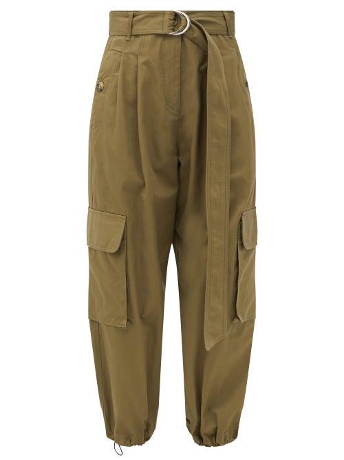 Matchesfashion.com Lee Mathews - Hutton Cotton-twill Cargo Trousers - Womens - Khaki