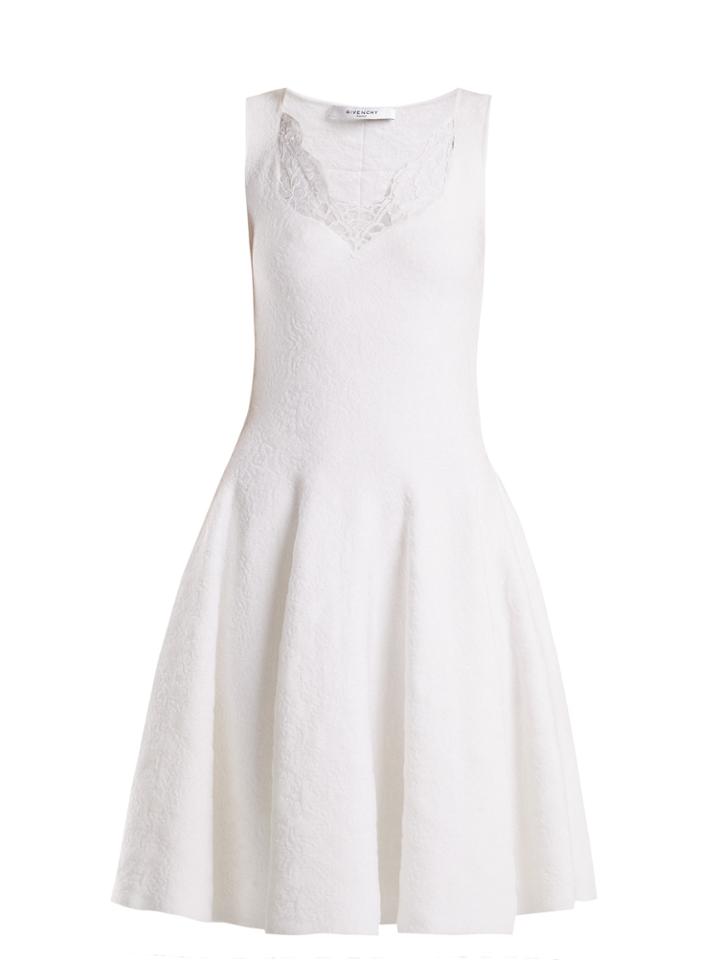 Givenchy Lace-trimmed Floral-damask Dress