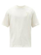 Matchesfashion.com Ami - Ami De Coeur-embroidered Cotton T-shirt - Mens - Cream