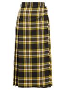 Matchesfashion.com Le Kilt - Pleated 88cm Tartan Wool Skirt - Womens - Black