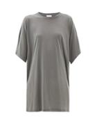 Matchesfashion.com Raey - Long Line Cotton Jersey T Shirt - Womens - Grey