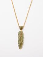Jade Jagger - Paradisica Leaf Emerald & 18kt Gold Necklace - Womens - Green Multi