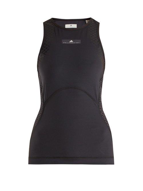 Matchesfashion.com Adidas By Stella Mccartney - Mesh Panel Performance Tank Top - Womens - Black
