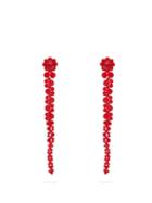 Matchesfashion.com Simone Rocha - Beaded Tassel Drop Earrings - Womens - Red