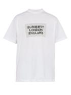 Matchesfashion.com Burberry - Logo Print Cotton T Shirt - Mens - White