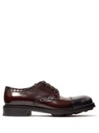 Prada Contrast-toe Lace-up Leather Brogues
