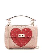 Matchesfashion.com Valentino - Rockstud Spike Medium Quilted Leather Shoulder Bag - Womens - Pink Multi
