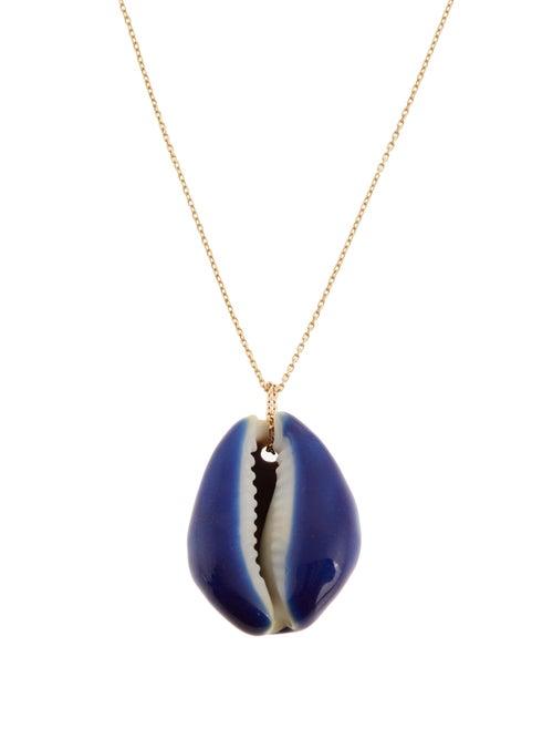 Ladies Jewellery Aurlie Bidermann - Merco Shell & Yellow-gold Necklace - Womens - Blue