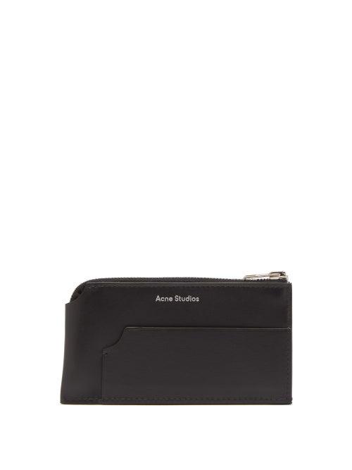 Acne Studios - Logo-print Leather Cardholder - Mens - Black