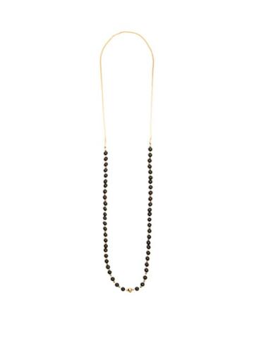 Matchesfashion.com Black Dakini - Agate And Gold Vermeil Necklace - Mens - Black Gold