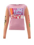 Matchesfashion.com Chlo - Corita Kent-intarsia Wool Sweater - Womens - Pink Multi