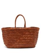 Matchesfashion.com Dragon Diffusion - Triple Jump Woven Leather Basket Bag - Womens - Tan