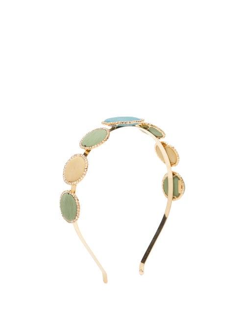 Matchesfashion.com Rosantica By Michela Panero - Origine Crystal Embellished Circle Headband - Womens - Multi