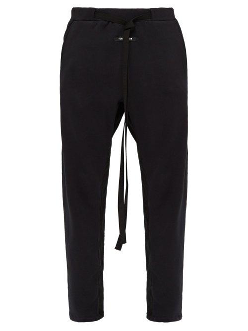 Matchesfashion.com Fear Of God - Relaxed Leg Cotton Track Pants - Mens - Black