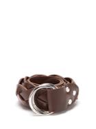 Mens Accessories Ami - Braided Leather Belt - Mens - Brown