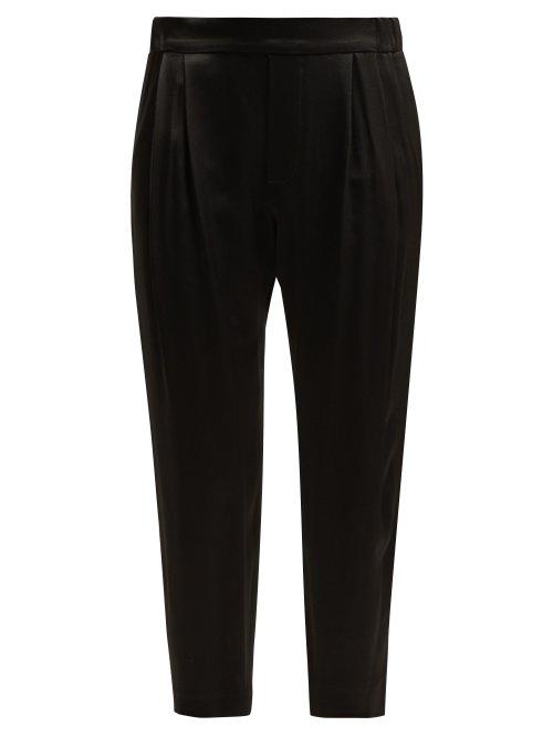 Matchesfashion.com Nili Lotan - Maxwell Silk Trousers - Womens - Black