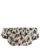 Miu Miu Floral-print Off-the-shoulder Top