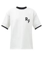 Kuro - Retro Future-intarsia Cotton T-shirt - Womens - White