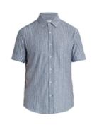 Brunello Cucinelli Button-down Collar Linen-blend Jersey Shirt