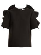 Msgm Ruffle-trimmed Crepe Top