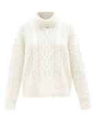 Nili Lotan - Gigi Cashmere Cable-knit Roll-neck Sweater - Womens - Ivory