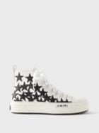 Amiri - Stars Court Cotton-canvas High-top Trainers - Mens - White Black