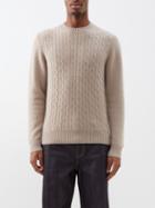 Allude - Cable-knit Cashmere-blend Sweater - Mens - Beige