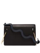 Matchesfashion.com Roksanda - Dora Wave Strap Leather Shoulder Bag - Womens - Black