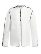 Matchesfashion.com Haider Ackermann - Soutache Braid Cotton Blend Jacket - Womens - White Black