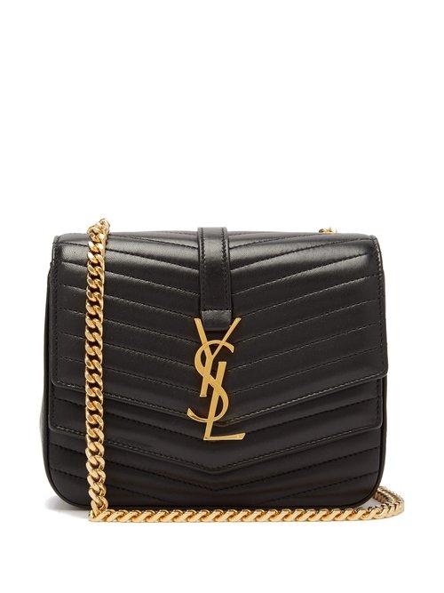 Matchesfashion.com Saint Laurent - Sulpice Chevron Quilted Leather Cross Body Bag - Womens - Black