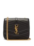 Matchesfashion.com Saint Laurent - Sulpice Chevron Quilted Leather Cross Body Bag - Womens - Black