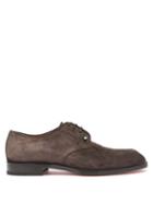 Matchesfashion.com Christian Louboutin - Thomas Ii Suede Derby Shoes - Mens - Black Brown