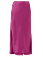 Matchesfashion.com Sies Marjan - Xael Satin Bias Cut Midi Skirt - Womens - Pink