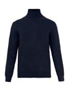Matchesfashion.com Raey - Roll Neck Cashmere Sweater - Mens - Navy