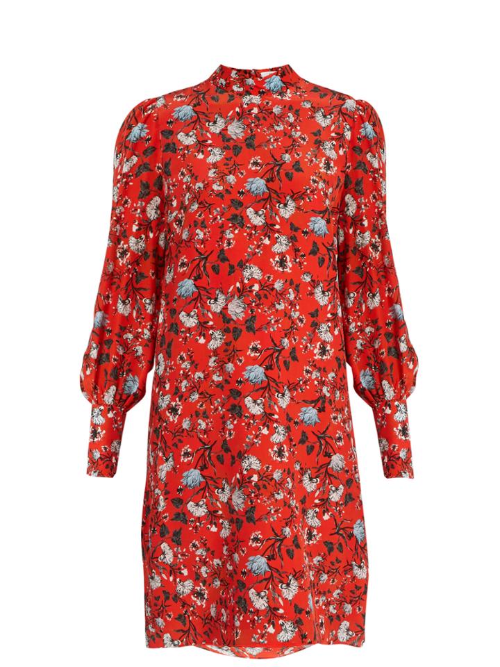 Erdem Mirela Convertine-print Silk Crepe De Chine Dress