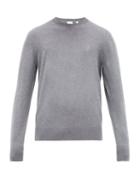 Matchesfashion.com Burberry - Tb Embroidered Cashmere Sweater - Mens - Grey