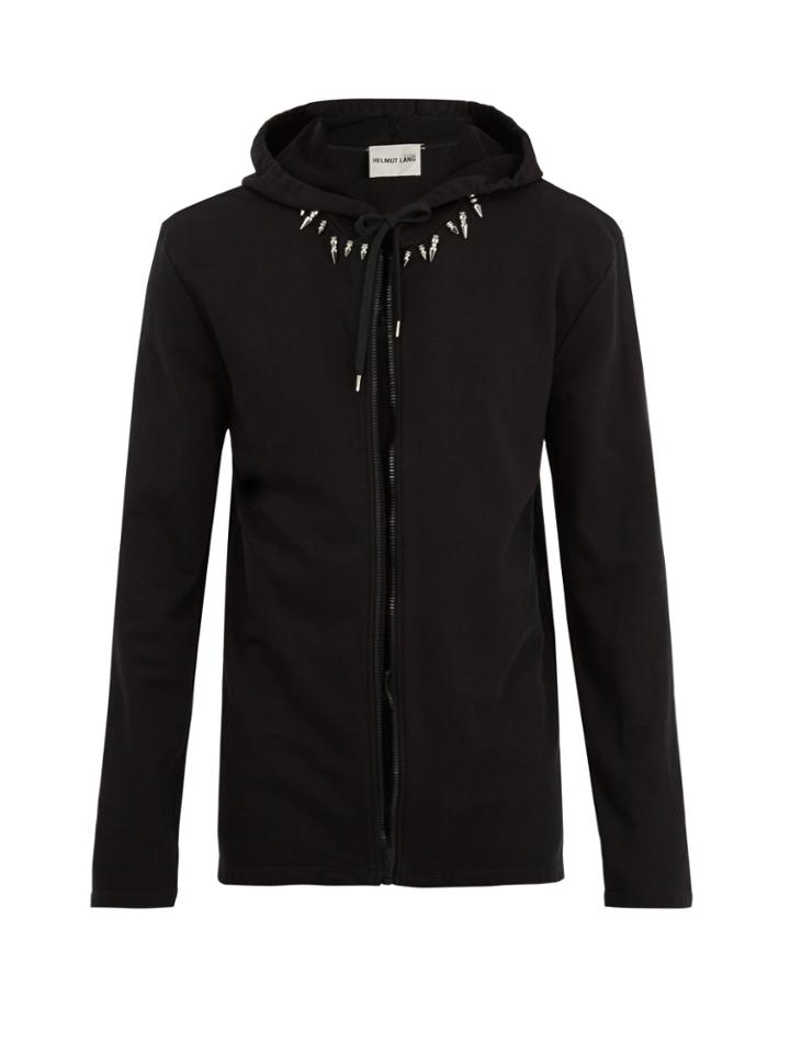 Helmut Lang Stud-embellished Hooded Sweatshirt