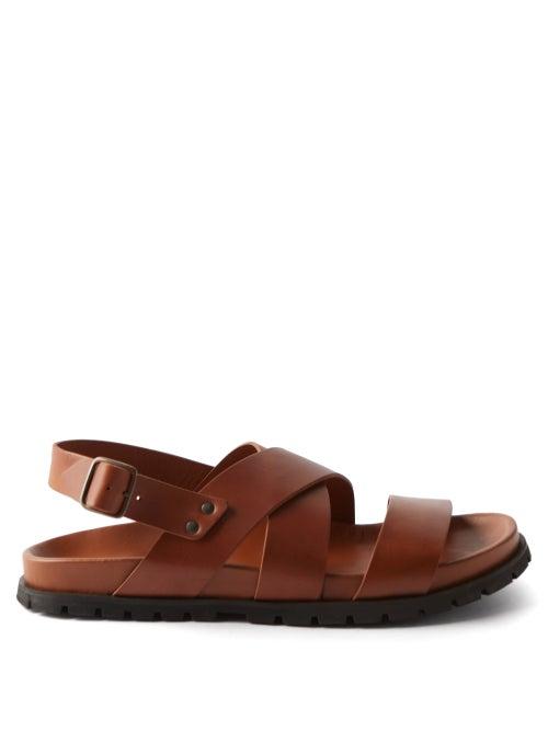A.p.c. - Emile Leather Sandals - Mens - Light Brown