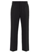 Matchesfashion.com Our Legacy - Logo-embroidered Wool-canvas Trousers - Mens - Black