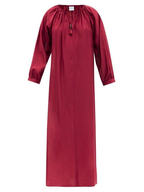Matchesfashion.com Max Mara Beachwear - Armenia Dress - Womens - Burgundy