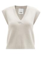 Allude - Sleeveless Cashmere Sweater - Womens - Light Grey