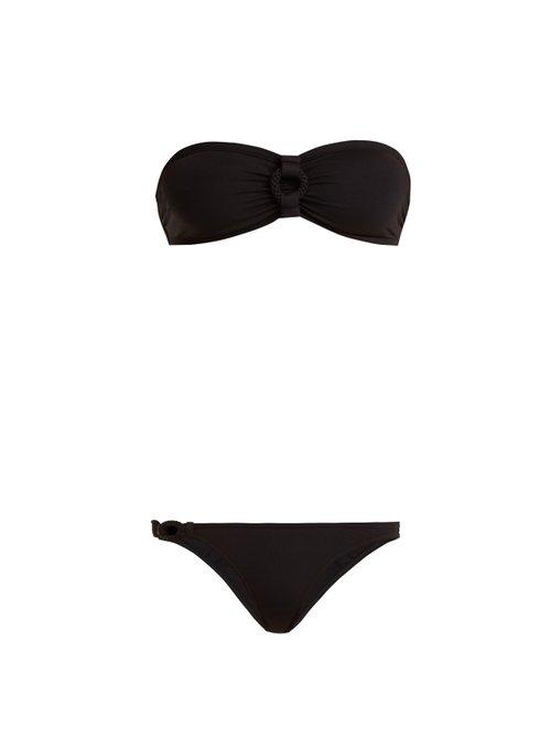 Matchesfashion.com Eres - Frame Capture Bandeau Bikini - Womens - Black