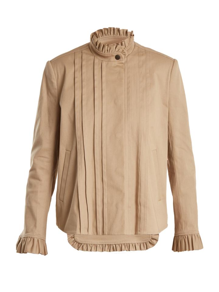 Preen Line Jessie Frill-trimmed Stretch-cotton Jacket