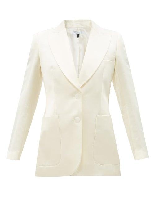 Bella Freud - St. James Satin Jacket - Womens - Ivory
