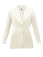 Bella Freud - St. James Satin Jacket - Womens - Ivory