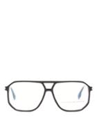 Matchesfashion.com Victoria Beckham - Aviator Tortoiseshell-acetate Glasses - Womens - Black