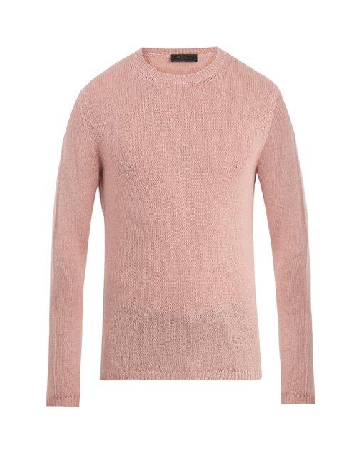Matchesfashion.com Prada - Crew Neck Cashmere Sweater - Mens - Pink