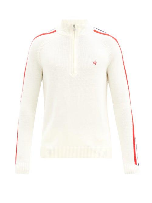 Matchesfashion.com Perfect Moment - La Tour Iv Half-zip Merino-wool Sweater - Mens - White