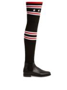 Matchesfashion.com Givenchy - Storm Over The Knee Boots - Womens - Black Red